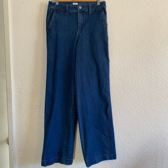 Women’s Denim Wide Leg Crop Pants in perfect condition. Size:6 - Picture 1 of 6